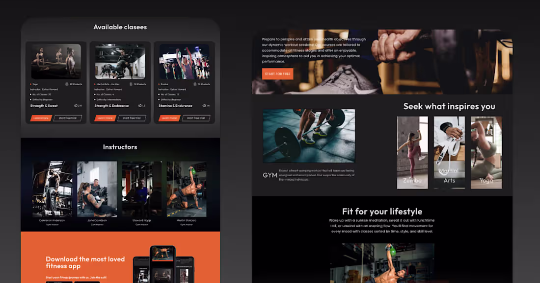 Cover image for Fitness / Gym Membership Website