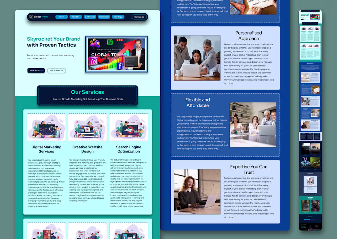 Cover image for Global Trend Homepage Redesign UI/UX Concept
