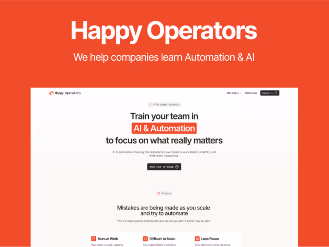 Cover image for Happy Operators Website