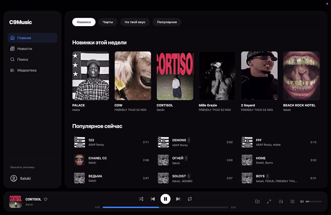 Cover image for C9Music — Full-Stack Music Streaming Web App