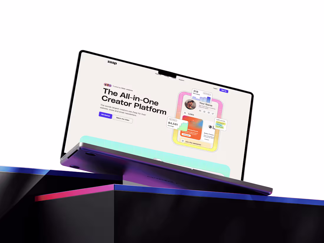 Cover image for All-in-One Creator Platform

Website inspired by