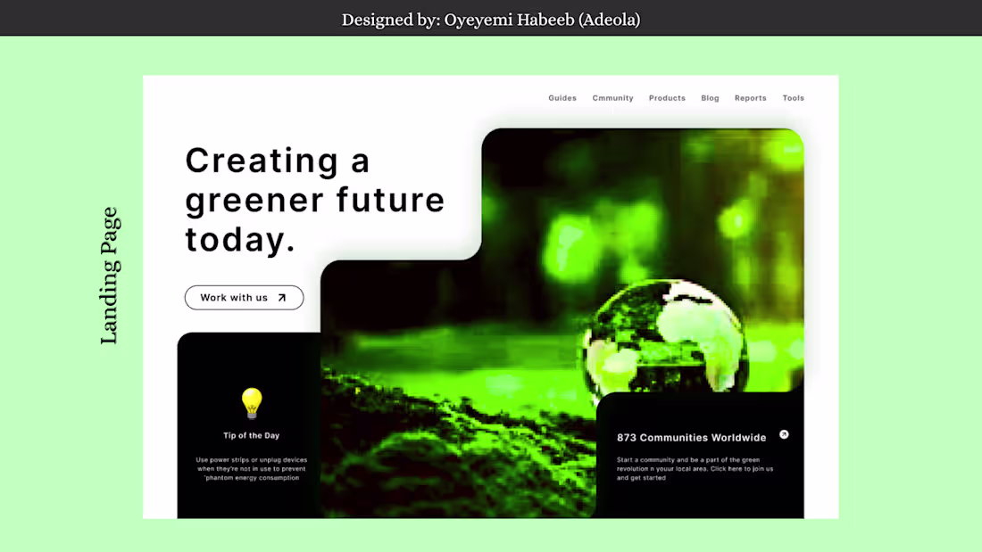 Cover image for EcoVision – Sustainable Future Landing Page Design