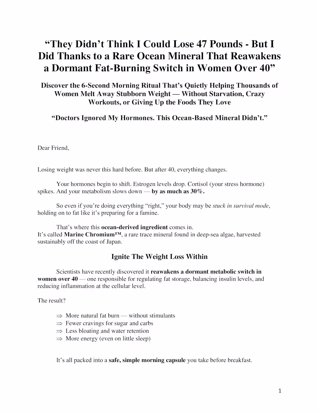 Cover image for Sample of a sales letter I created from a copywriting course...