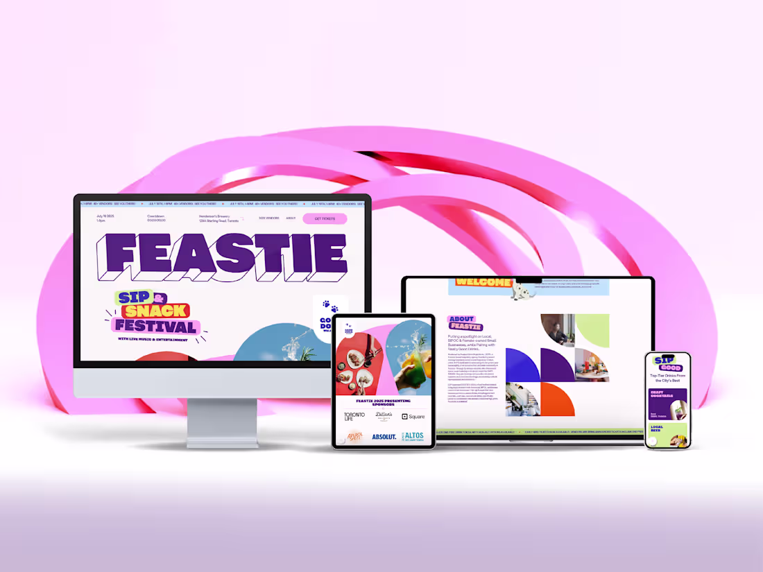Cover image for Feastie Sip & Snack Festival Website Design