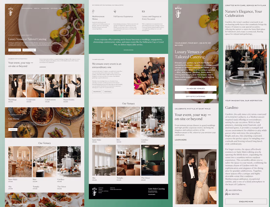 Cover image for Saint Malo Catering - Webflow website