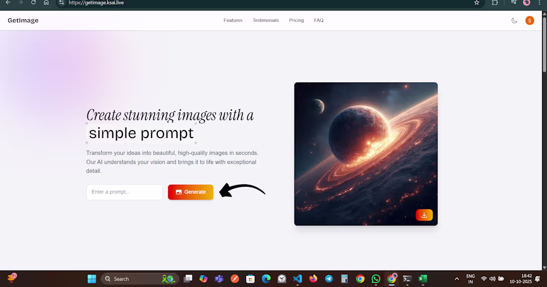 Cover image for Built ai powered image generation tool using nextjs,tailwind...