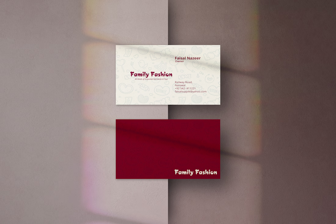 Cover image for Family Fashion Business Card Design