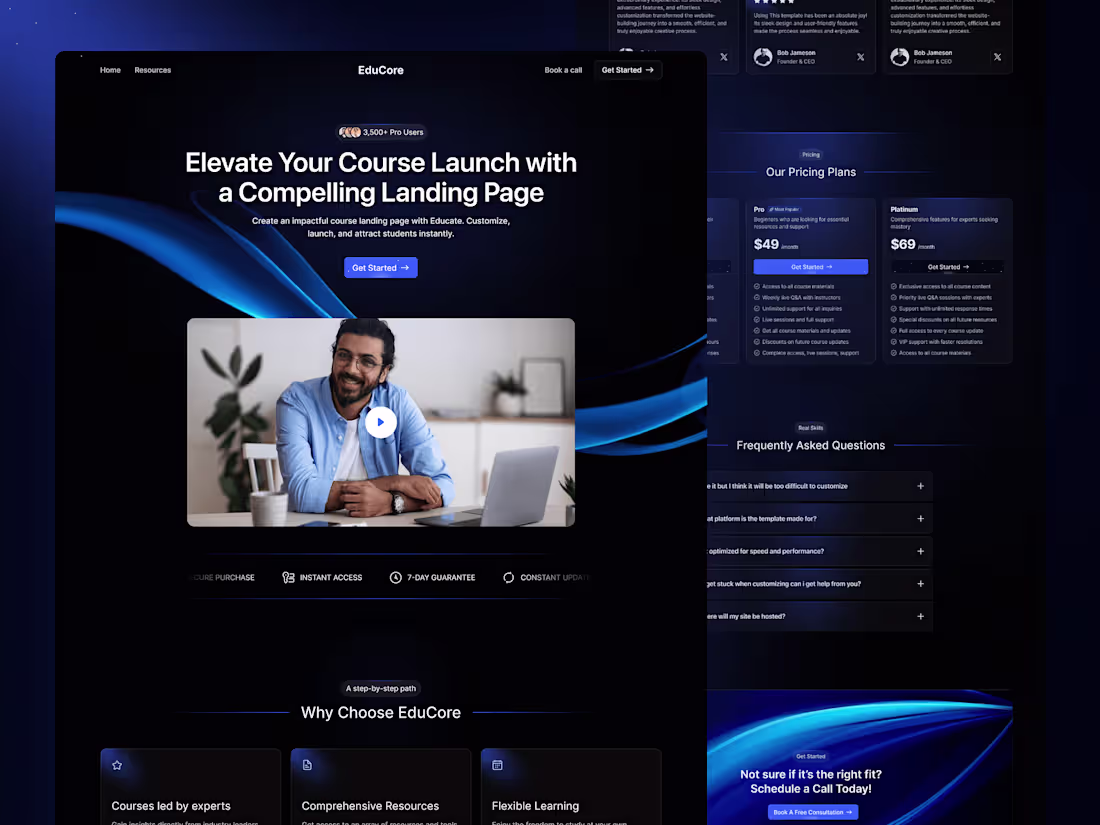 Cover image for Online Education Website