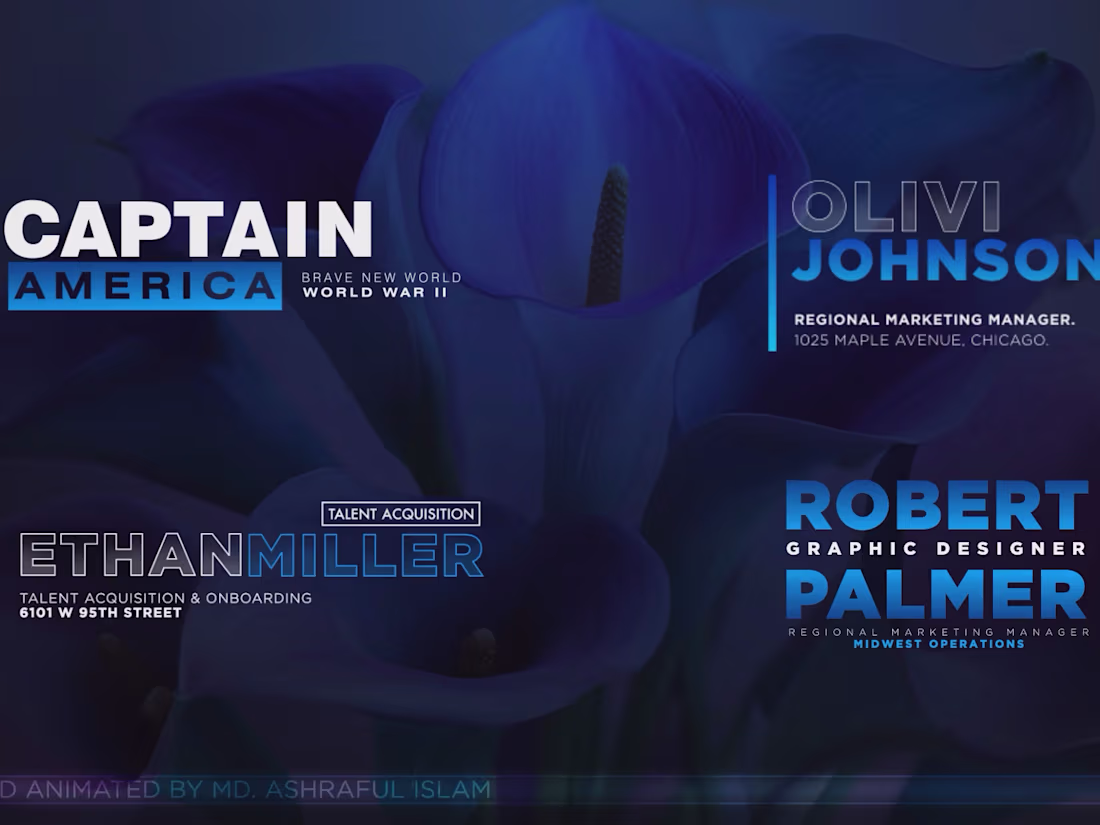 Cover image for Custom Lower Third Animation for Videos & Branding