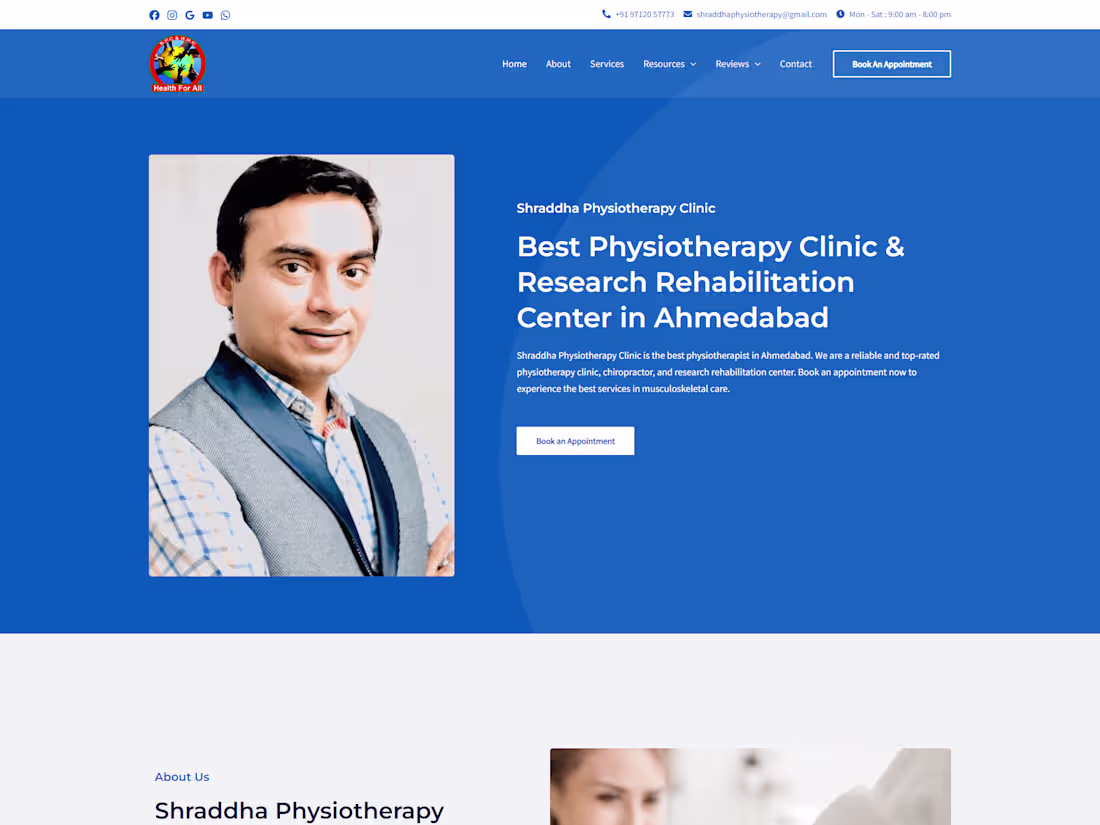 Cover image for Shraddha Physiotherapy Clinic - Best Physiotherapy in Ahmedabad