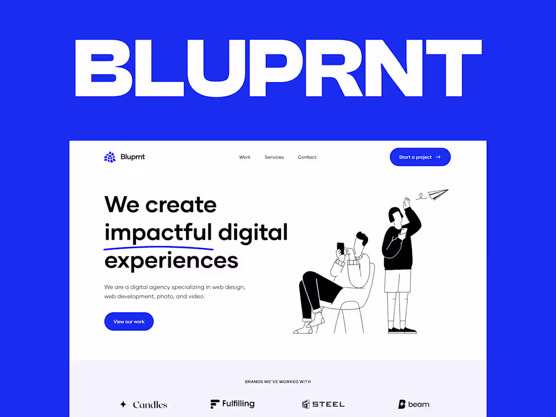 Cover image for Bluprnt — Design Agency Website