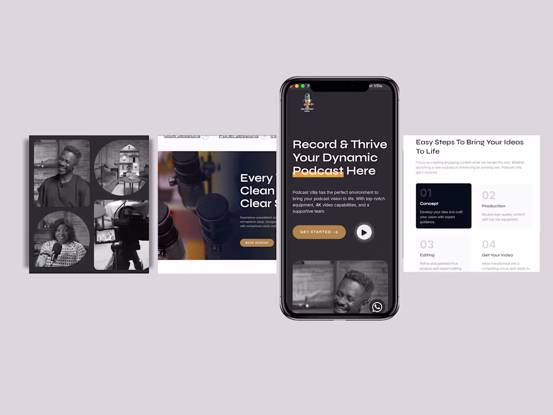 Cover image for Wordpress web design - Podcast Villa