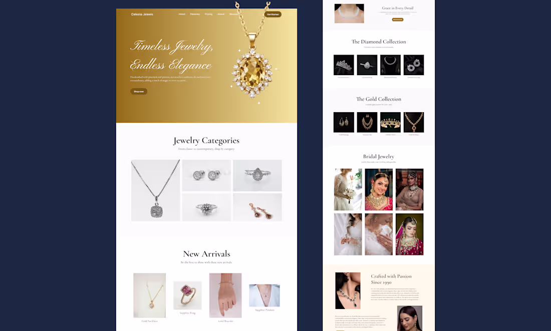 Cover image for Jewelry Website Design
