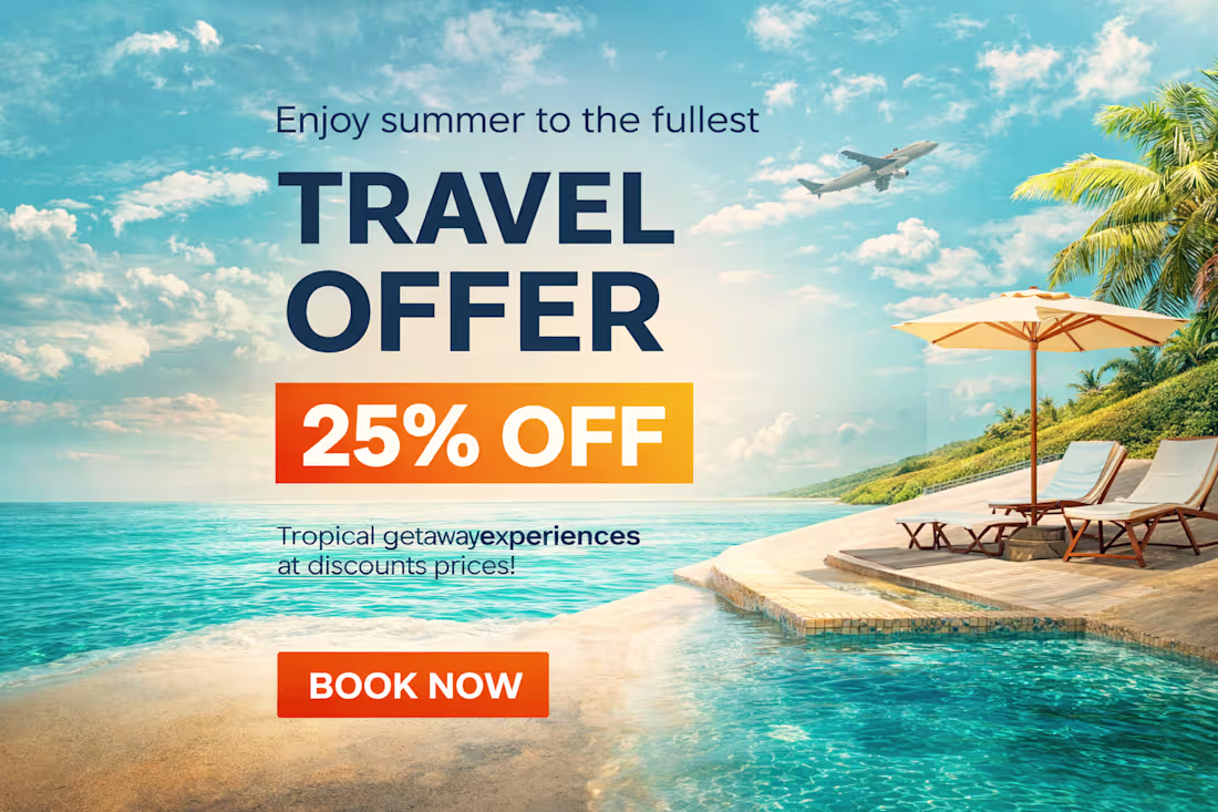 Cover image for Tropical getaway sale promotion