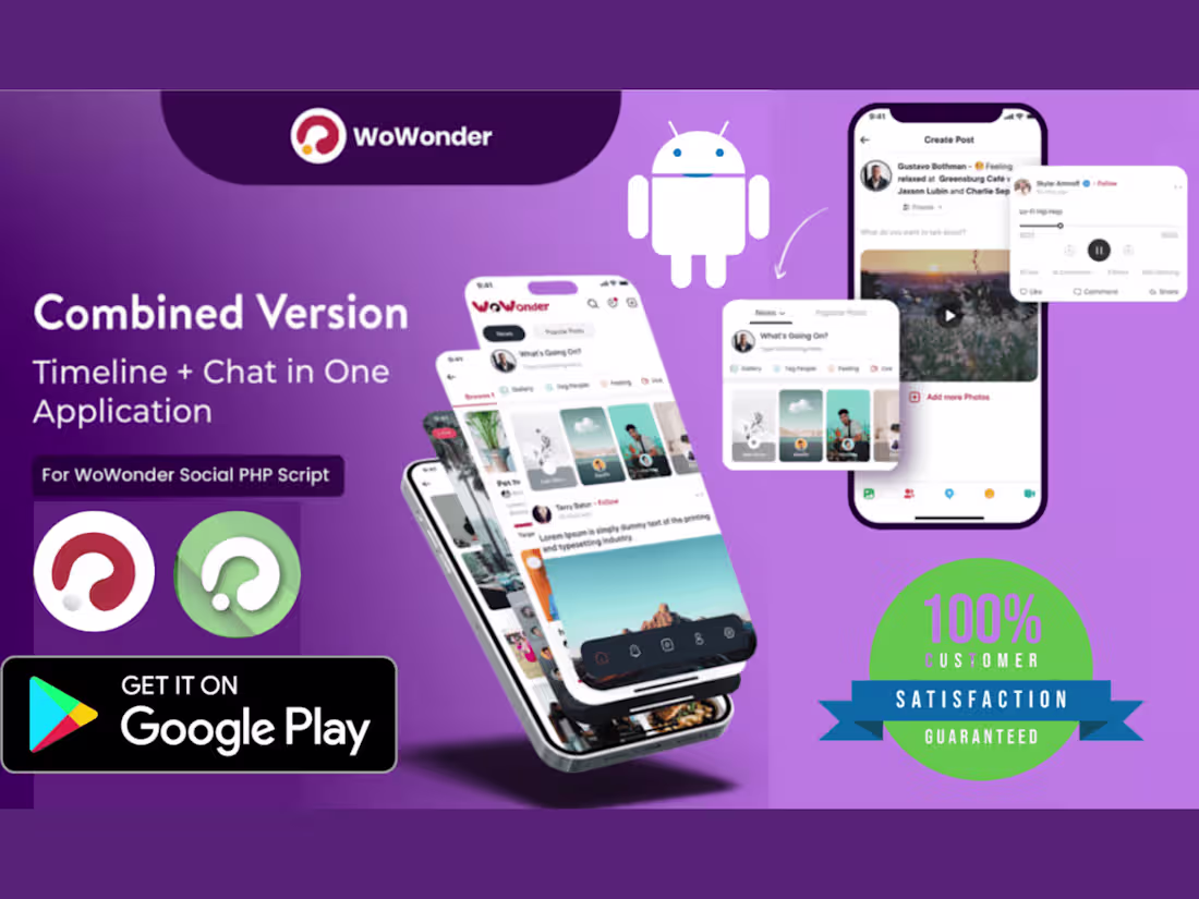 Cover image for I will install and update wowonder social Android app
