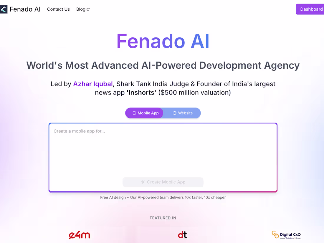 Cover image for Fenado AI | World’s Most Advanced AI-Powered Development Agency
