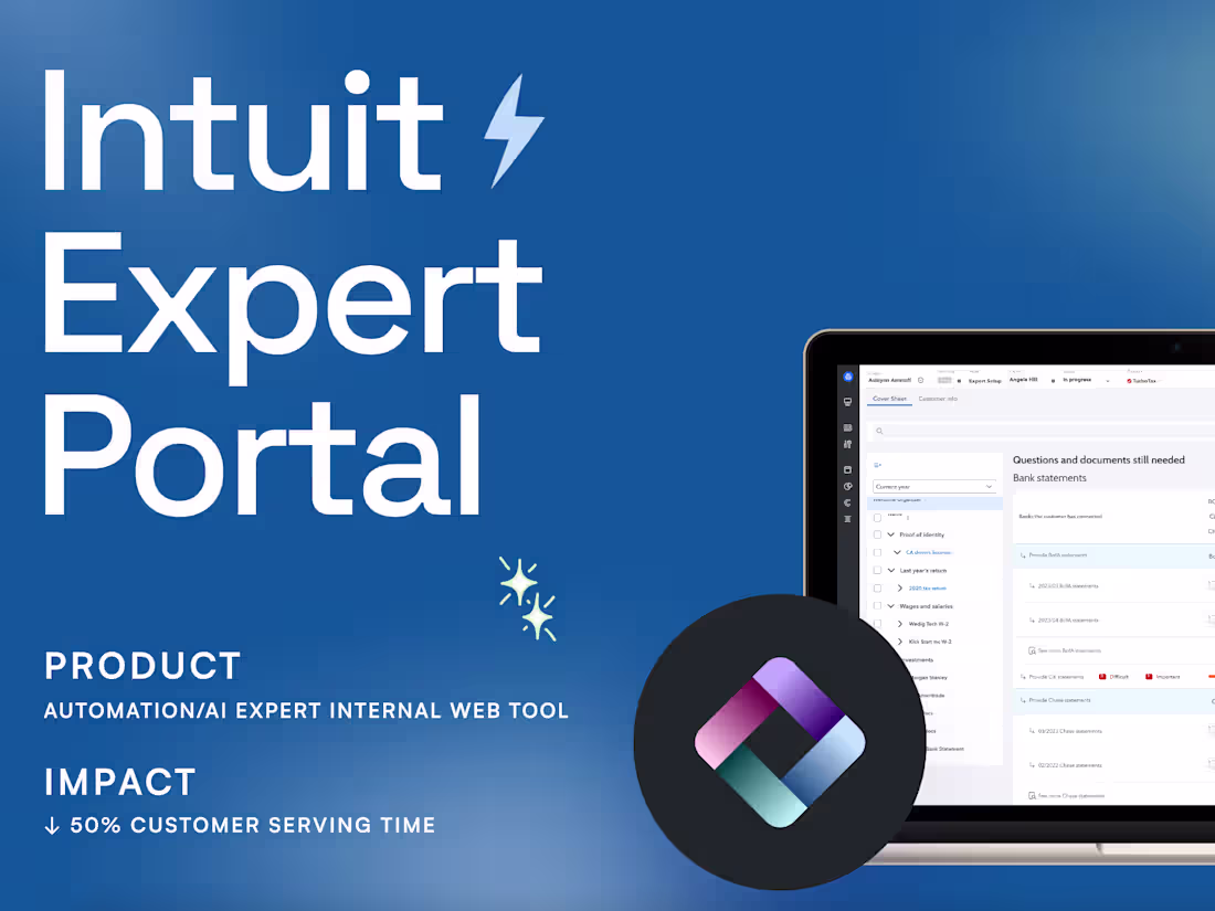 Cover image for Intuit Expert Portal Web| UI/UX Design