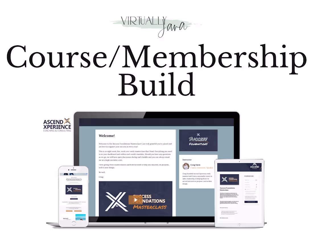 Cover image for Course/Membership Build