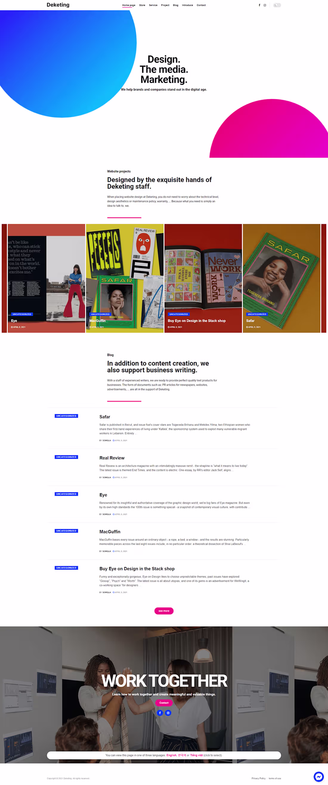 Cover image for Deketing (Website design​​​​​​​​​​​​​​)​​​​​​​