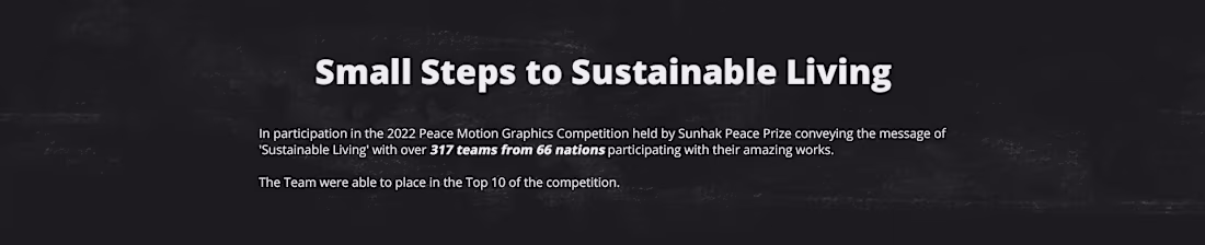 Cover image for Sunhak Peace Price 2022 - Sustainable Living on Behance