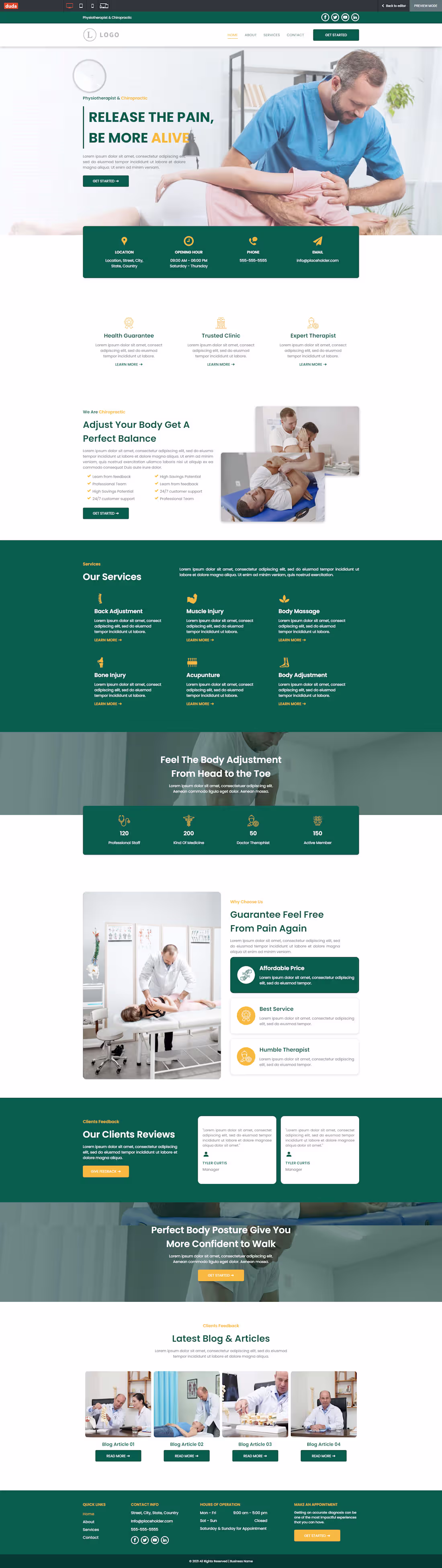 Cover image for Chiropractic Template
Build and design a