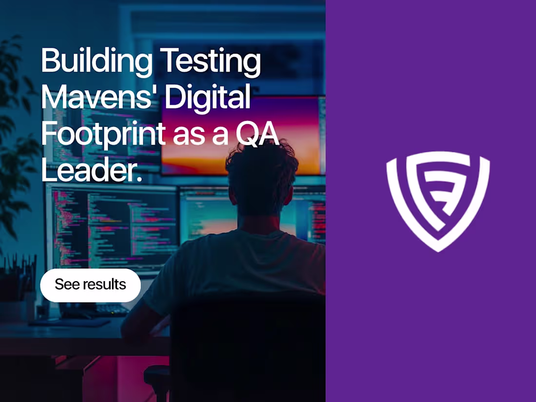 Cover image for Building Testing Mavens' Digital Footprint as a QA Leader 