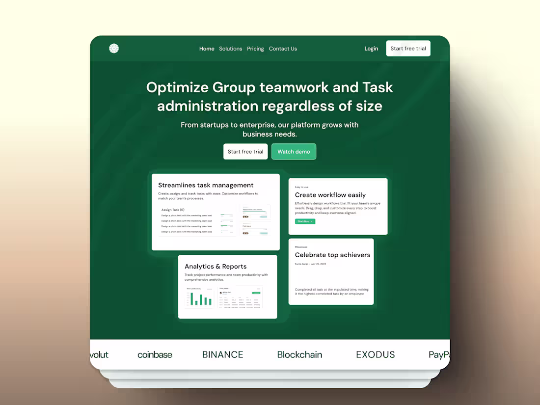 Cover image for SaaS Design for Task Management & Collaboration platform