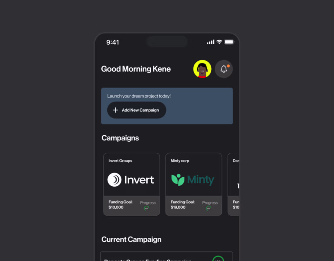 Cover image for Campaign dashboard B2B Saas mobile
