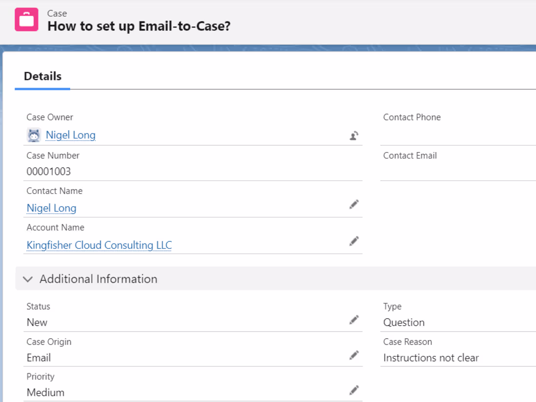 Cover image for Email-to-Case Automation Process