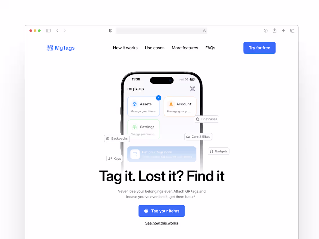 Cover image for MyTags Landing Page Redesign