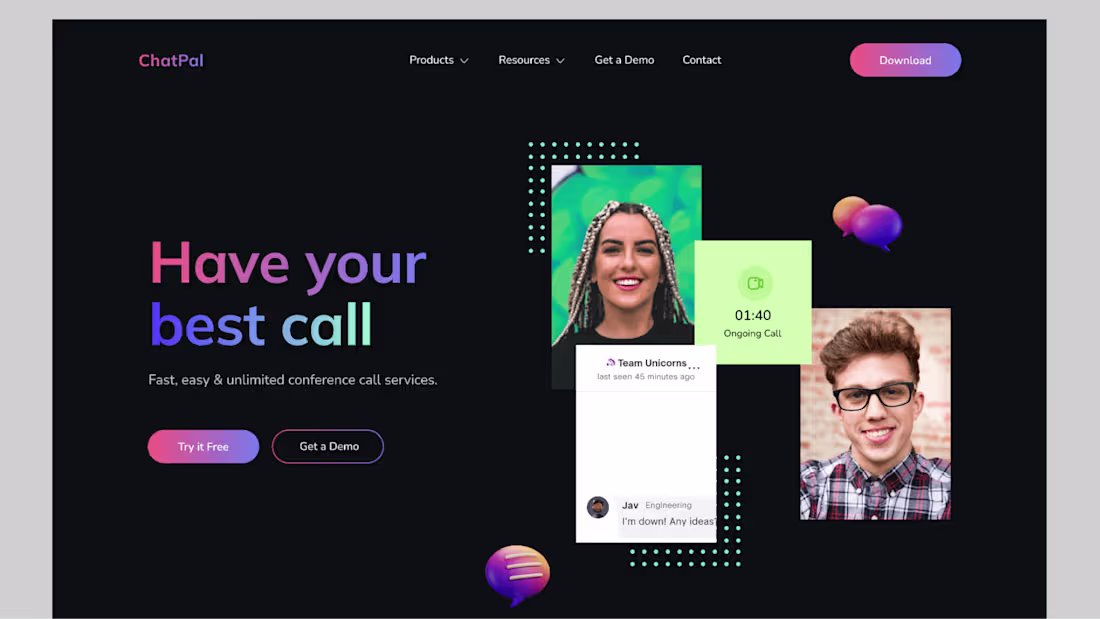 Cover image for Chatpal Website Design & Webflow Development