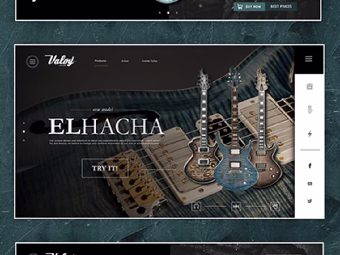 Cover image for Valoy Guitars - Website