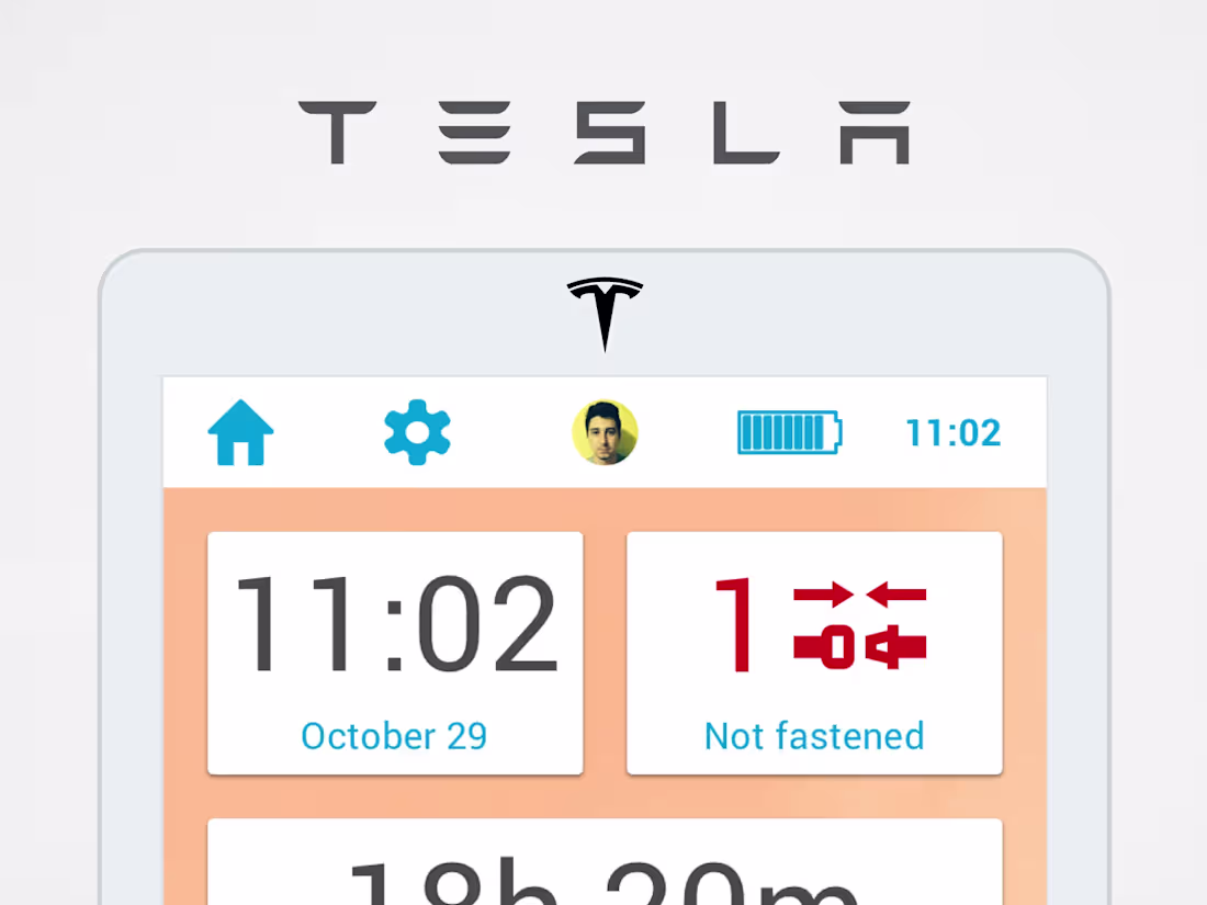 Cover image for Tesla Electric Car Dashboard UX/UI Design Concept