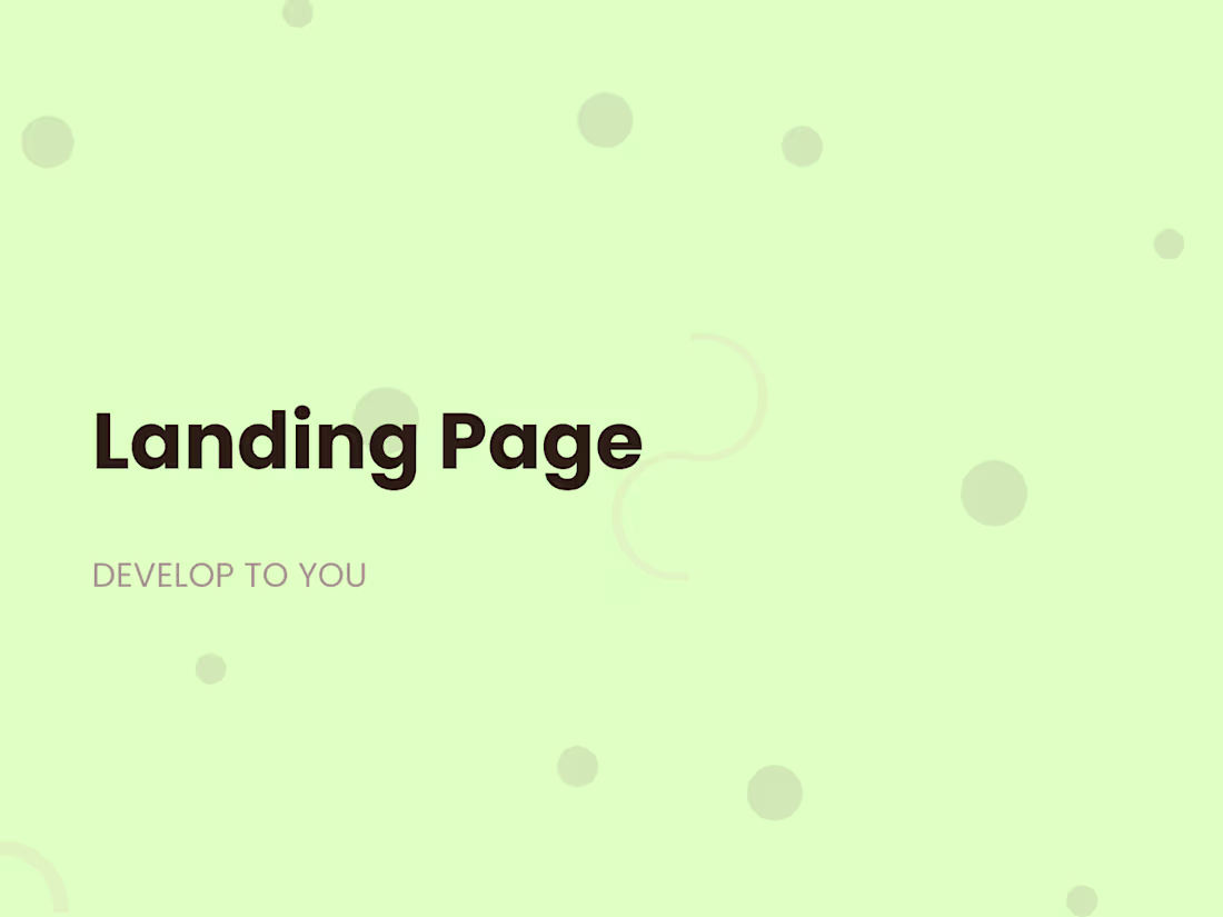 Cover image for Landing Page