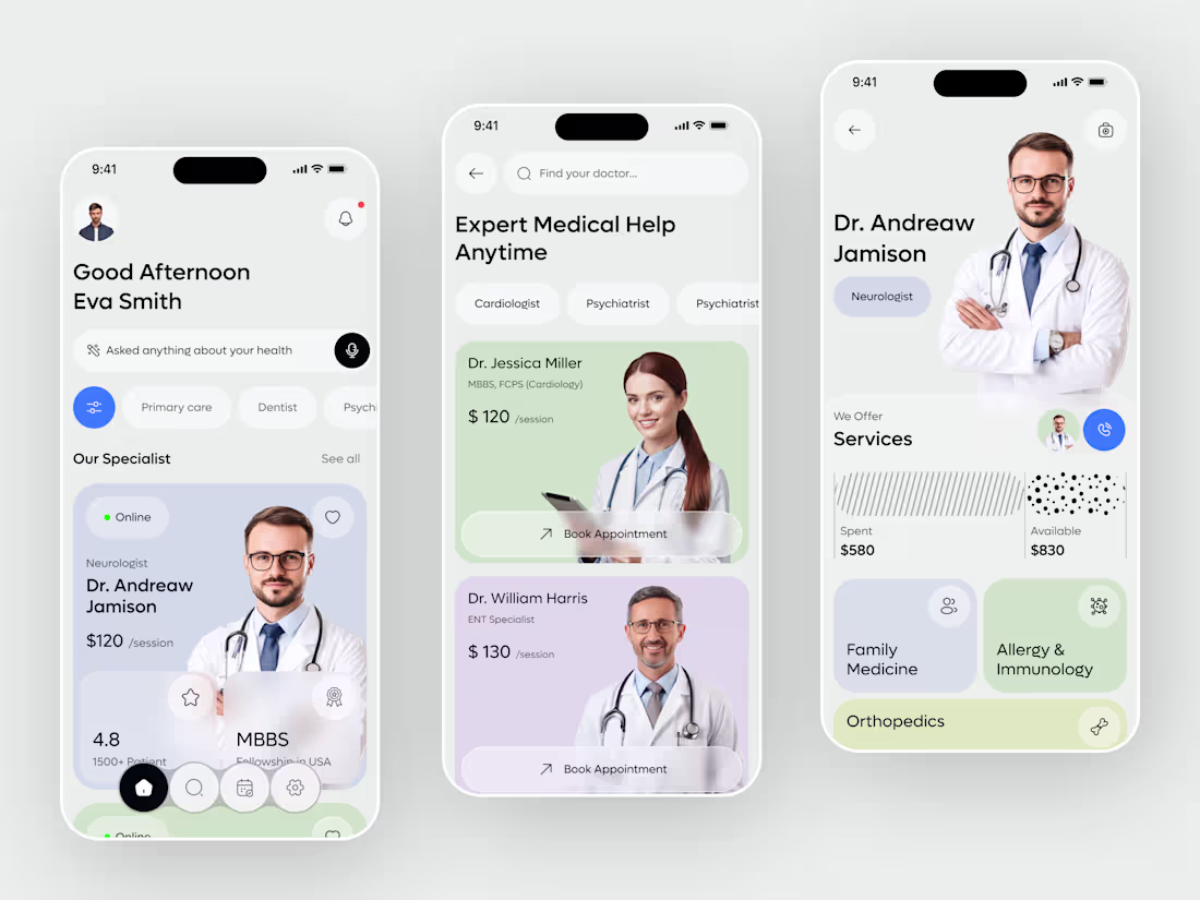 Cover image for Doctor Appointment App UI – Smart Healthcare