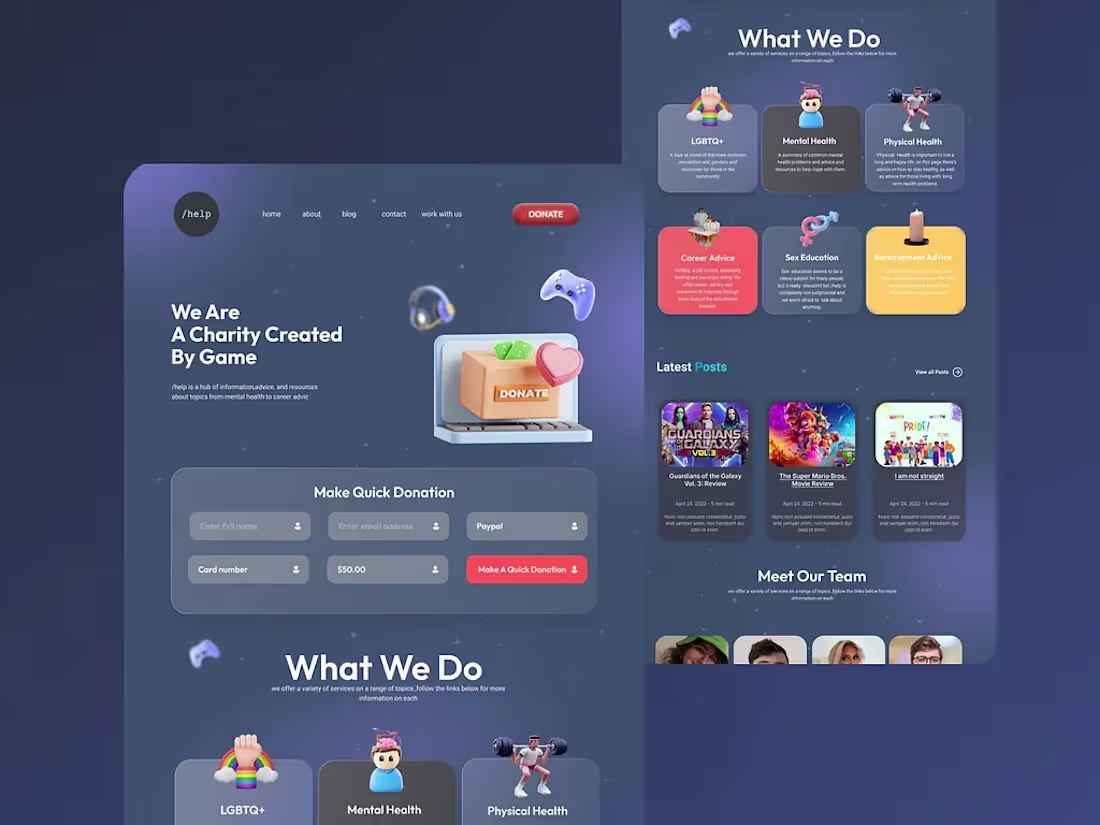 Cover image for  Gaming for a Cause: Charity Website Design