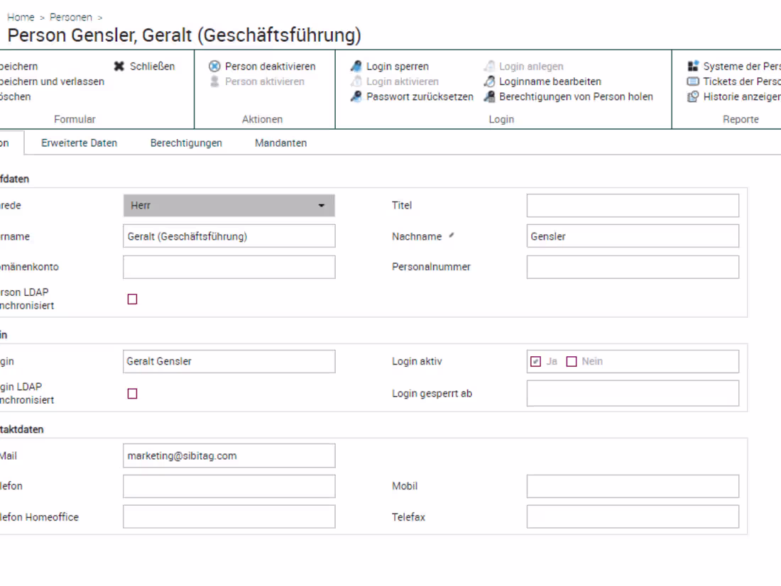 Cover image for ERP at  SiBit AG