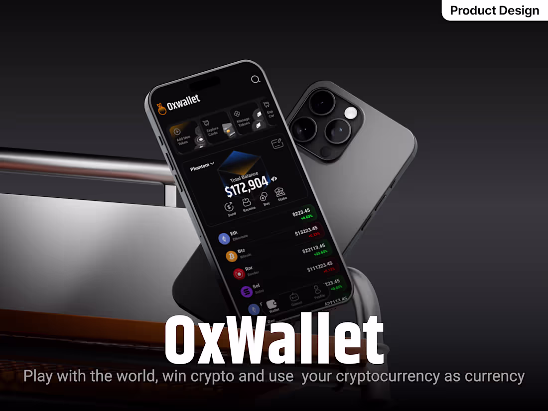 Cover image for OxWallet 💠 Normalize Cryptocurrencies 💠 Mobile app Design