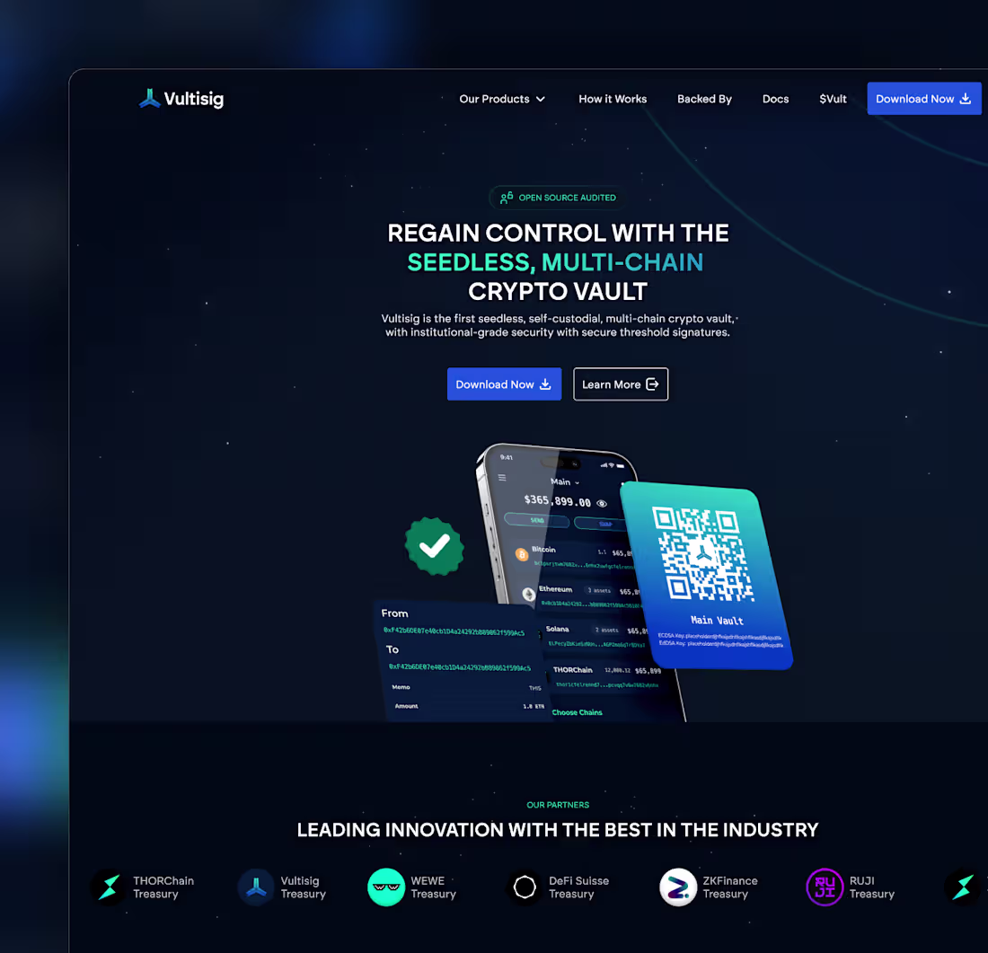 Cover image for Vultisig Landing Page Redesign