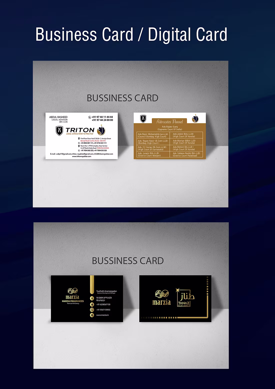 Cover image for Business card design for DEF Organization