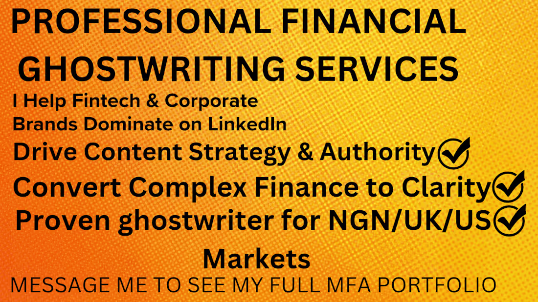 Cover image for Strategic ghostwriting for Fintech &