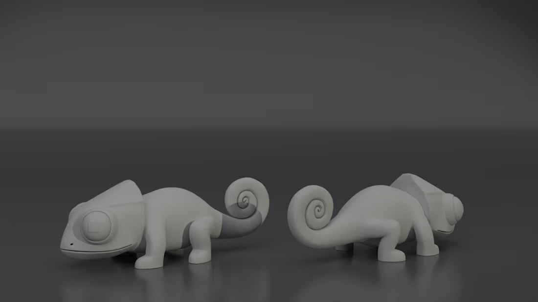 Cover image for Cute Chameleon Printable Toy