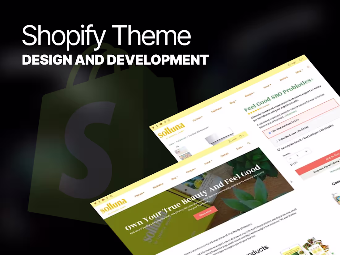 Cover image for Solluna Wellness E-commerce Store