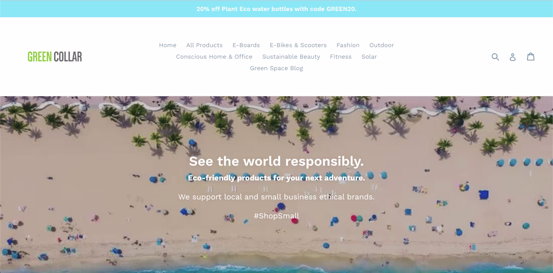 Cover image for Eco-friendly Sustainable Products Store