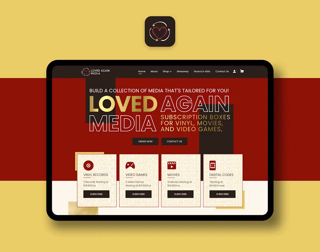 Cover image for Loved Again Media - UI/UX Design