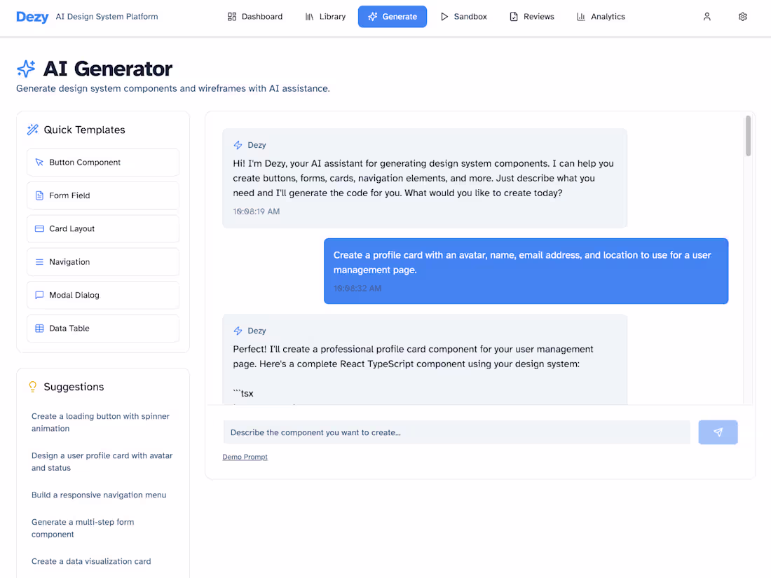 Cover image for User-Centered AI Interface Design & Prototyping