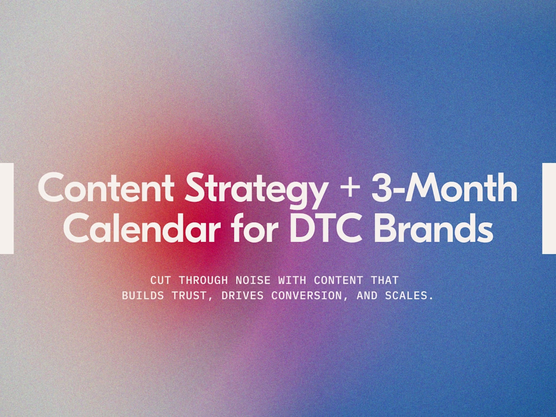 Cover image for Complete Content Strategy + 3-Month Calendar