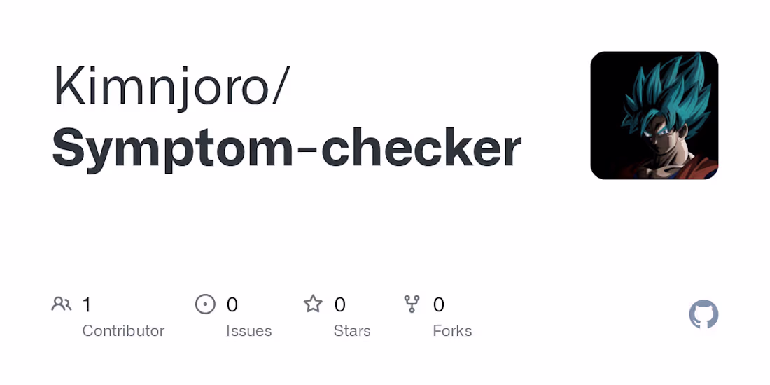 Cover image for Kimnjoro/Symptom-checker