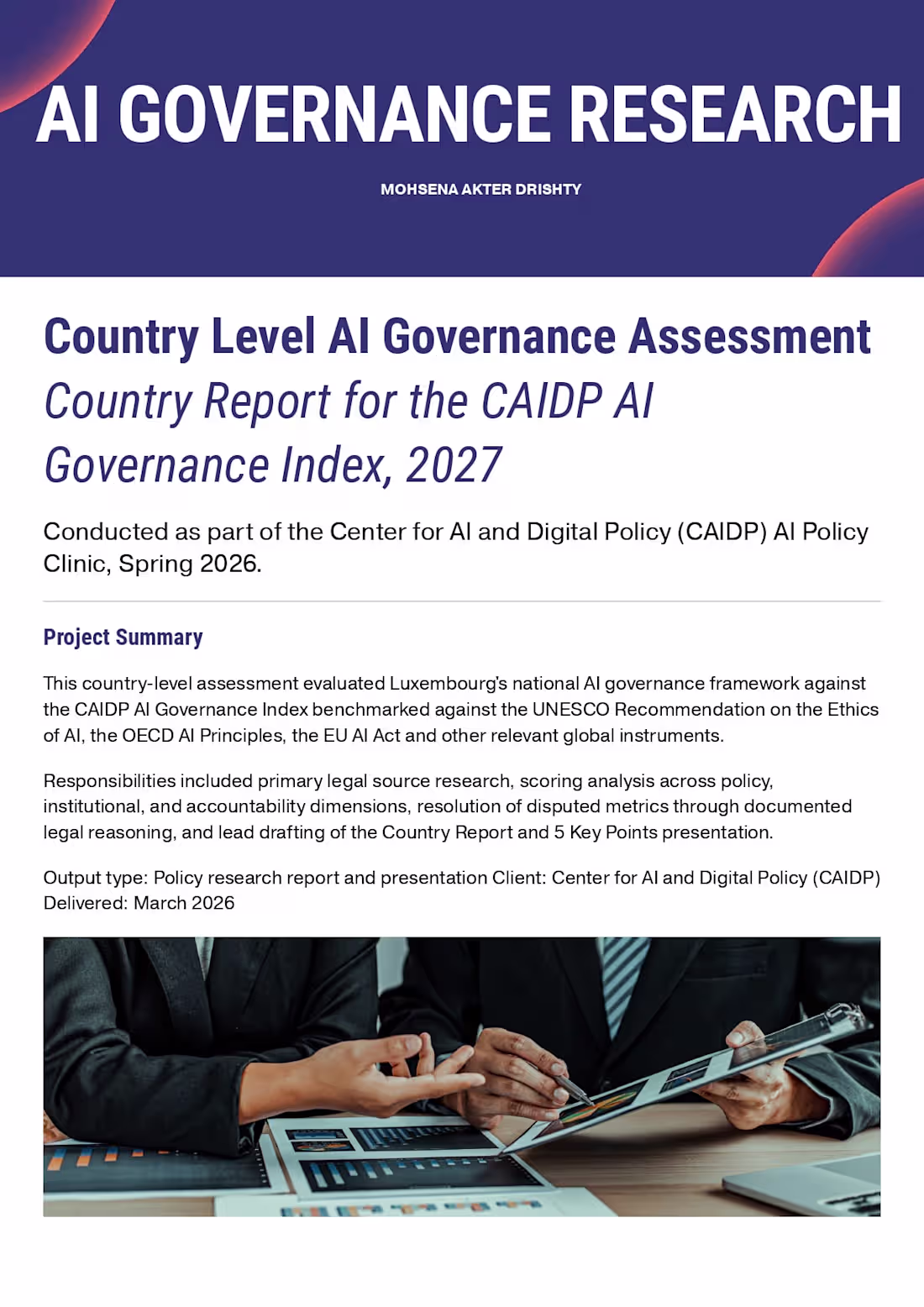Cover image for Luxembourg AI Governance Assessment Country
