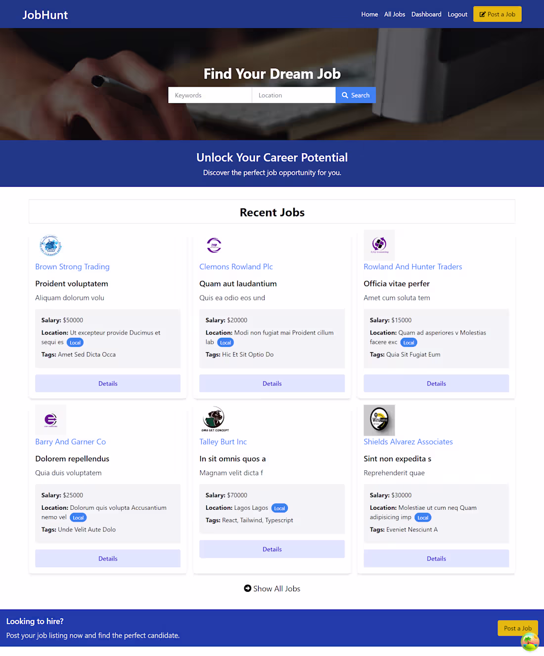 Cover image for Job Hunt Web App Development